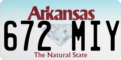 AR license plate 672MIY