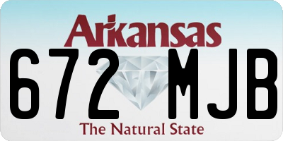 AR license plate 672MJB