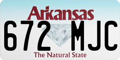 AR license plate 672MJC