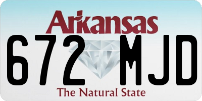 AR license plate 672MJD