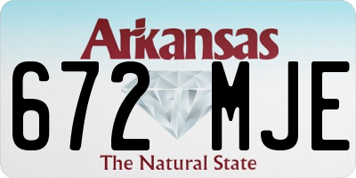AR license plate 672MJE