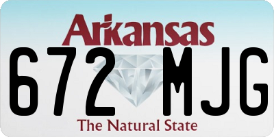AR license plate 672MJG