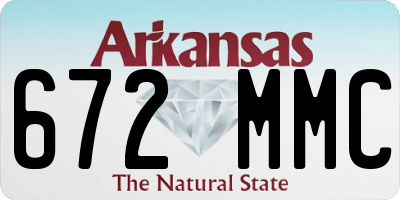 AR license plate 672MMC