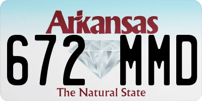 AR license plate 672MMD