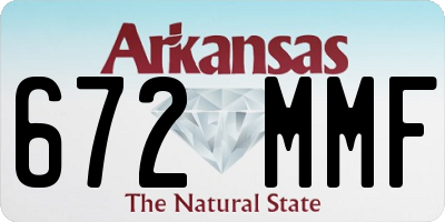 AR license plate 672MMF