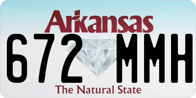 AR license plate 672MMH