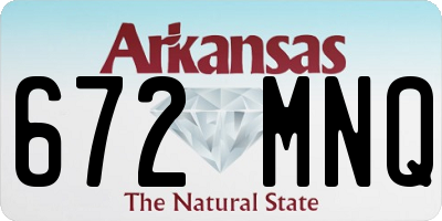 AR license plate 672MNQ