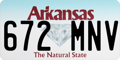 AR license plate 672MNV