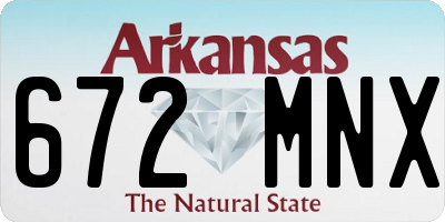 AR license plate 672MNX