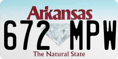 AR license plate 672MPW