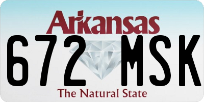 AR license plate 672MSK