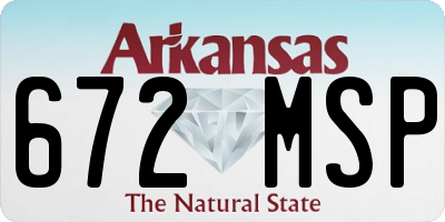 AR license plate 672MSP