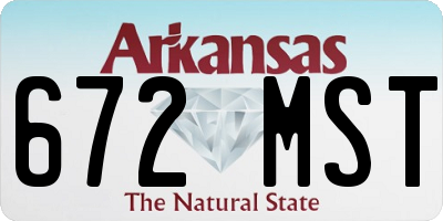 AR license plate 672MST