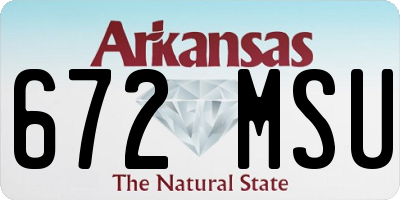 AR license plate 672MSU