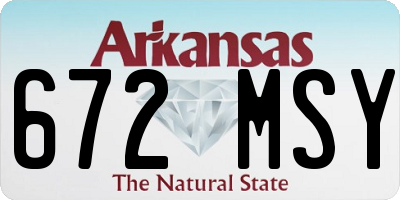 AR license plate 672MSY