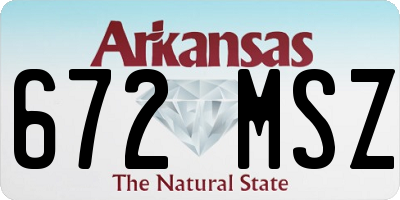 AR license plate 672MSZ