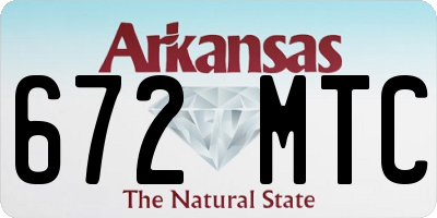 AR license plate 672MTC