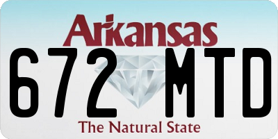 AR license plate 672MTD
