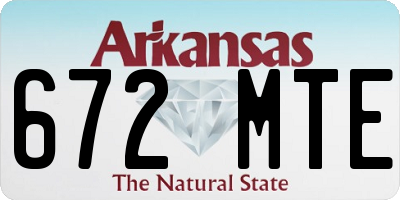 AR license plate 672MTE