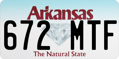 AR license plate 672MTF