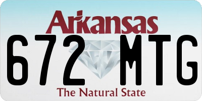 AR license plate 672MTG