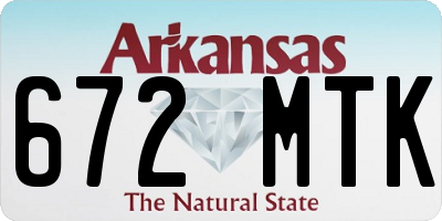 AR license plate 672MTK