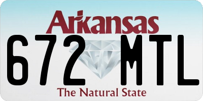 AR license plate 672MTL