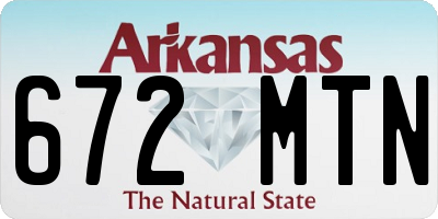 AR license plate 672MTN