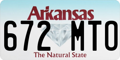 AR license plate 672MTO
