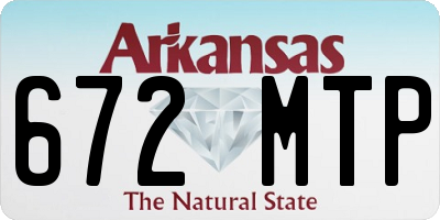 AR license plate 672MTP