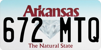 AR license plate 672MTQ