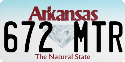 AR license plate 672MTR