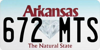 AR license plate 672MTS