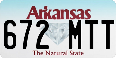 AR license plate 672MTT