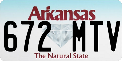 AR license plate 672MTV