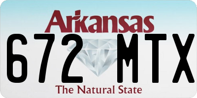 AR license plate 672MTX