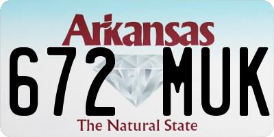 AR license plate 672MUK
