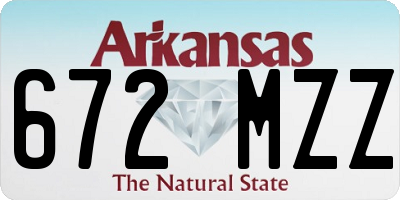 AR license plate 672MZZ