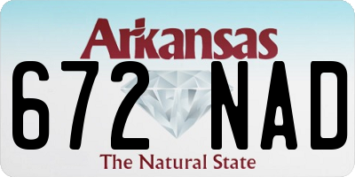 AR license plate 672NAD