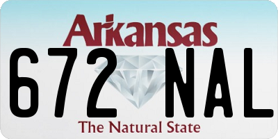 AR license plate 672NAL