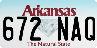 AR license plate 672NAQ