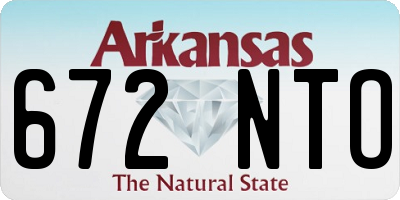 AR license plate 672NTO
