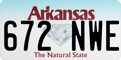 AR license plate 672NWE