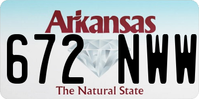 AR license plate 672NWW