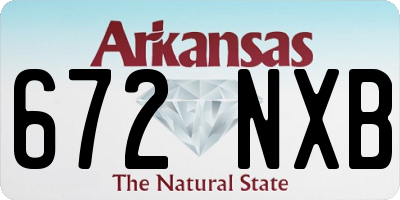 AR license plate 672NXB