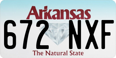 AR license plate 672NXF