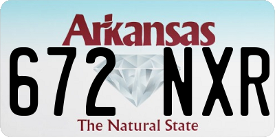AR license plate 672NXR
