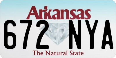 AR license plate 672NYA