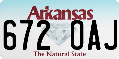 AR license plate 672OAJ