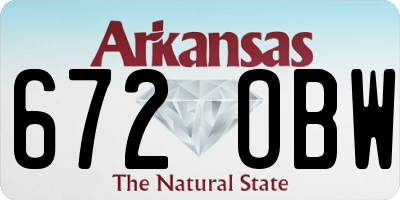 AR license plate 672OBW
